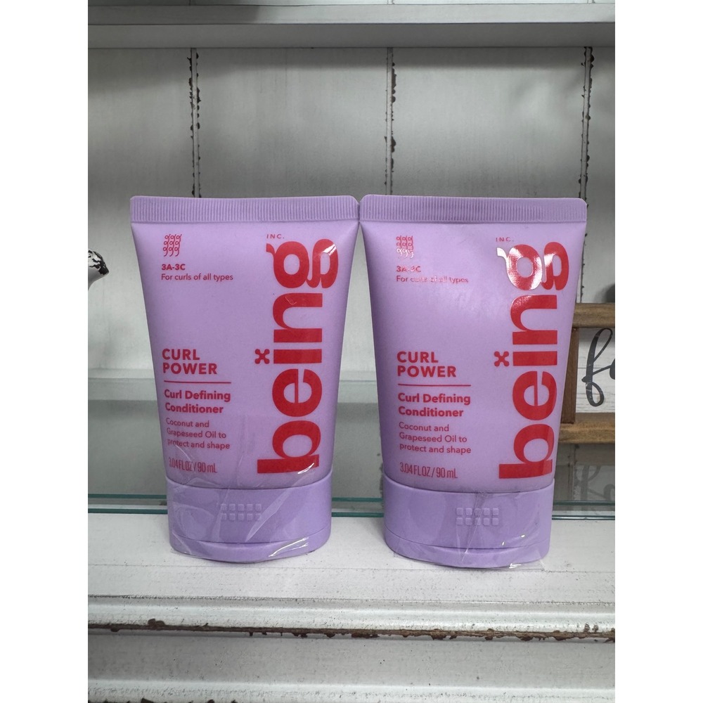 Being Curl Power Curl Defining Conditioner 3A-3C Coconut Grapeseed Oil 2 Pk 3oz